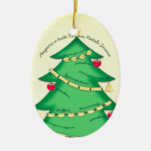 Italian food pasta culinary Christmas ornament