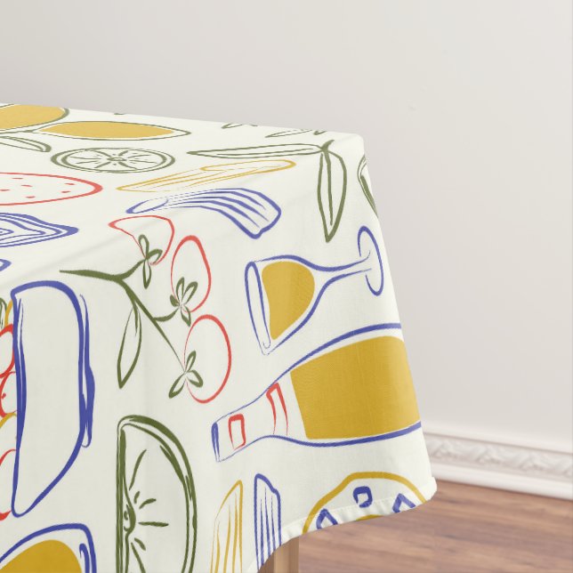 Italian Food Pattern  Tablecloth (In Situ)