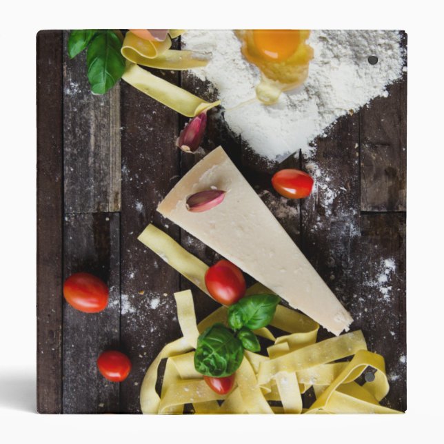 Italian Food Personalize Text Binder (Back)