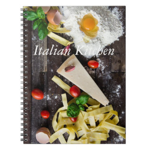 Italian Food Personalize Text Notebook