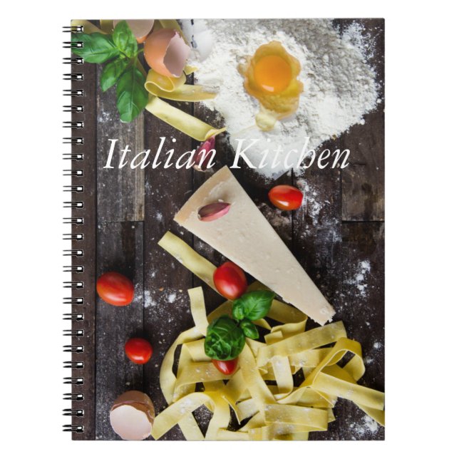 Italian Food Personalize Text Notebook (Front)