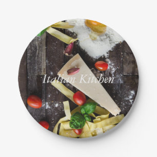 Italian Food Personalize Text Paper Plate
