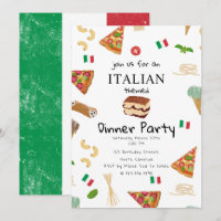 Italian Food Pizza & Pasta Dinner Party Theme