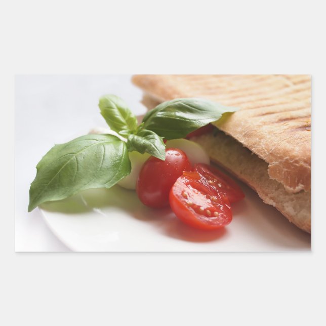 Italian food rectangular sticker (Front)