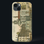 Italian Fountain in Town Square by Falda iPhone 13 Case<br><div class="desc">This work by Italian artist and architect Giovanni Battista Falda shows a charming town square with an amazing fountain in the middle. Put a little bit of old Rome in your home with this painting!</div>