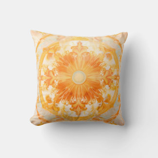 Italian Fresco Sun Pattern Throw Pillow
