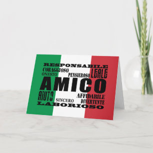 Italian Friends Quantities Card