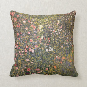 Italian Garden By Gustav Klimt Throw Pillow