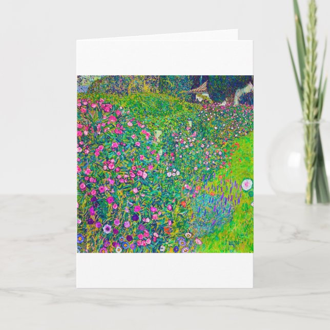 Italian Garden, Gustav Klimt Card (Front)