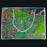 Italian Garden, Gustav Klimt Large Gift Bag<br><div class="desc">Gustav Klimt (July 14, 1862 – February 6, 1918) was an Austrian symbolist painter and one of the most prominent members of the Vienna Secession movement. Klimt is noted for his paintings, murals, sketches, and other objets d'art. In addition to his figurative works, which include allegories and portraits, he painted...</div>