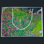 Italian Garden, Gustav Klimt Large Gift Bag<br><div class="desc">Gustav Klimt (July 14, 1862 – February 6, 1918) was an Austrian symbolist painter and one of the most prominent members of the Vienna Secession movement. Klimt is noted for his paintings, murals, sketches, and other objets d'art. In addition to his figurative works, which include allegories and portraits, he painted...</div>