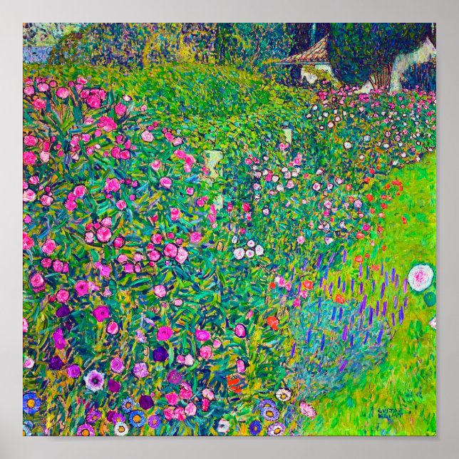 Italian Garden, Gustav Klimt Poster (Front)