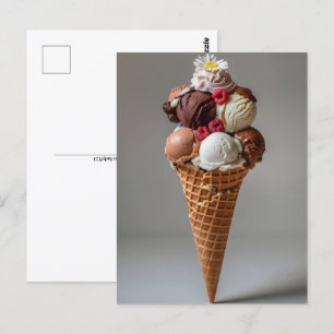 Italian gelato, Postcrossing Postcard