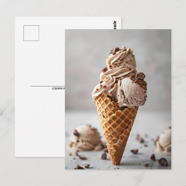 Italian gelato, Postcrossing Postcard (Front/Back)