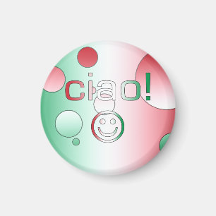 Italian Gifts : Hello / Ciao Face Magnet