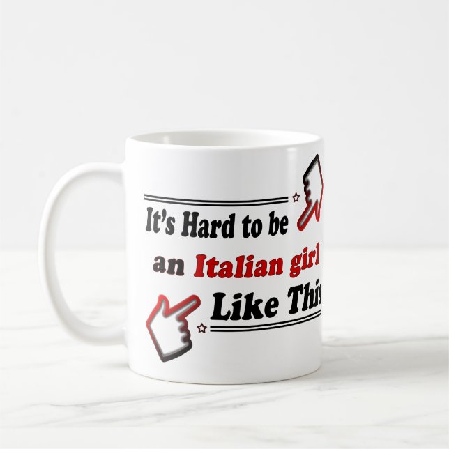 Italian girl coffee mug (Left)