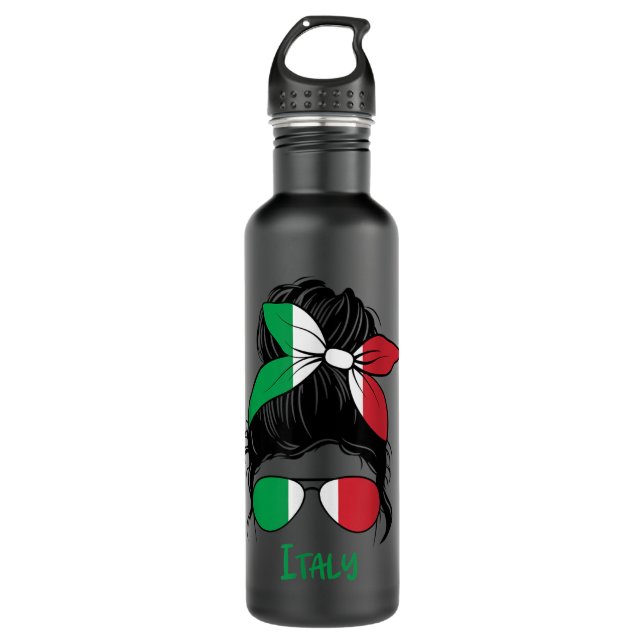 Italian Girl Italy girl Italia woman flag  710 Ml Water Bottle (Front)