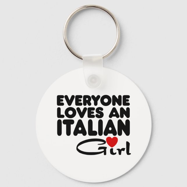 Italian Girl Keychain (Front)