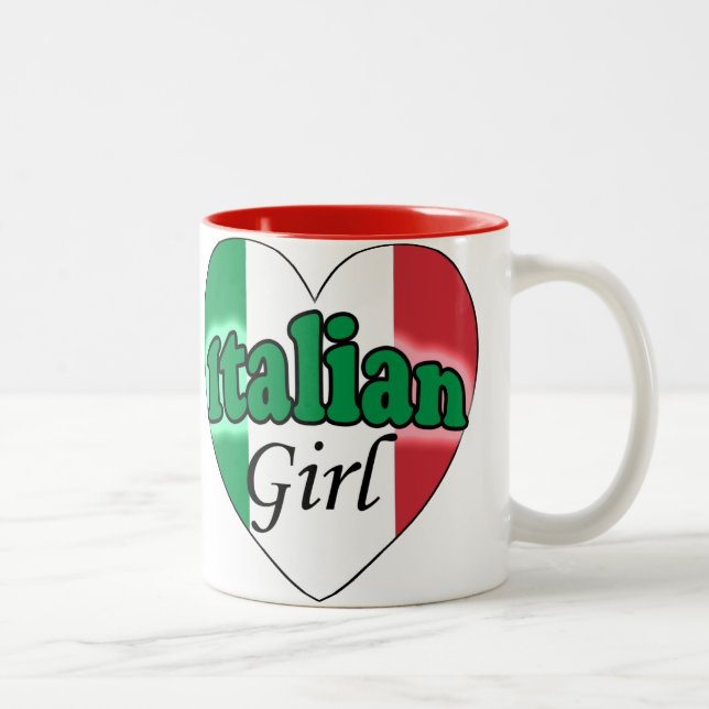 Italian Girl Two-Tone Coffee Mug (Right)