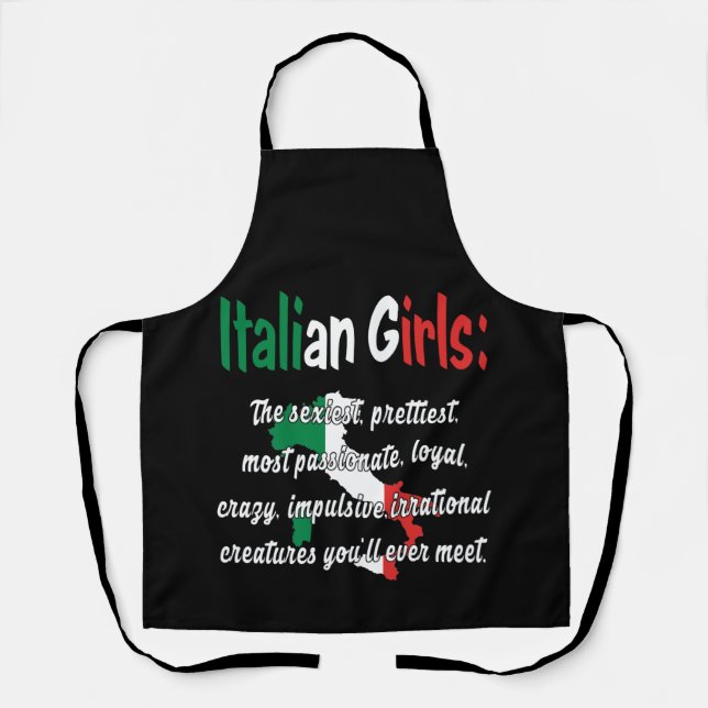 ITALIAN GIRLS FUNNY APRON (Front)
