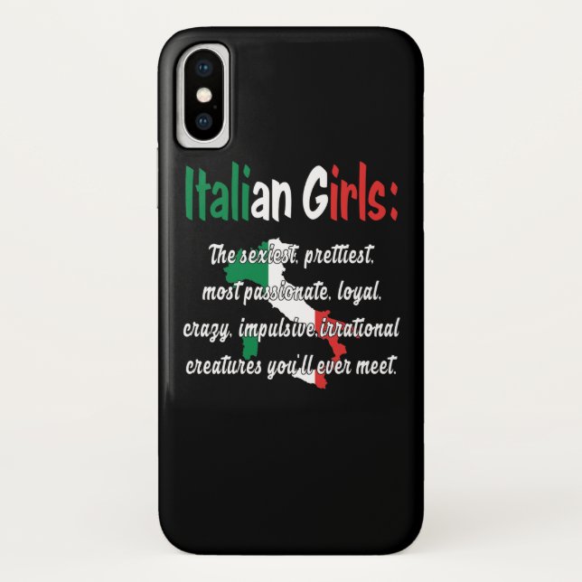 ITALIAN GIRLS FUNNY Case-Mate iPhone CASE (Back)