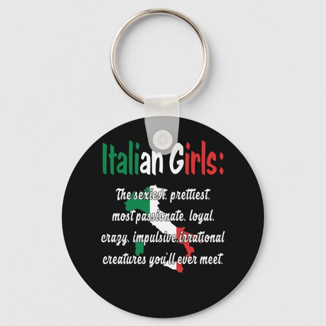 ITALIAN GIRLS FUNNY KEYCHAIN (Front)
