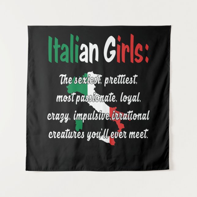 ITALIAN GIRLS FUNNY TAPESTRY (Front)