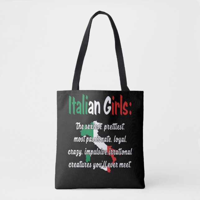 ITALIAN GIRLS FUNNY TOTE BAG (Front)