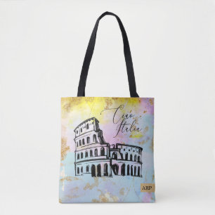 *~* Italian Glitter Colosseum Ciao Italia Italy Tote Bag