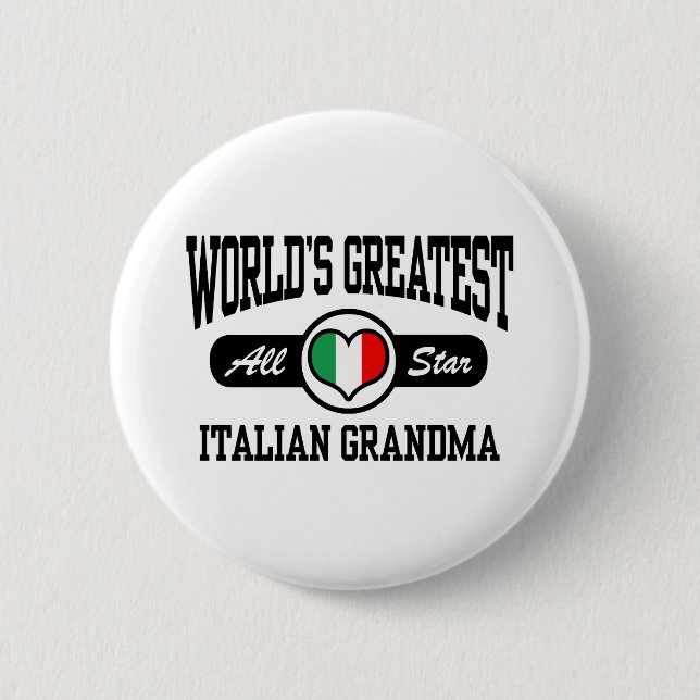 Italian Grandma 2 Inch Round Button (Front)