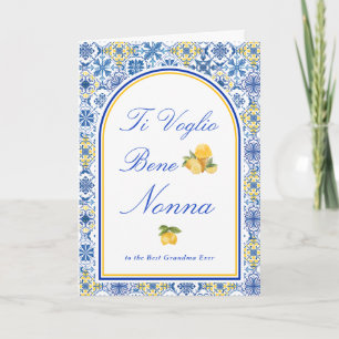 Italian Grandma I Love You Nonna Mother’s Day Card