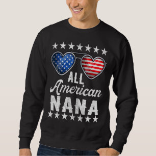 Italian Grandma July Fourth  Women All American Na Sweatshirt