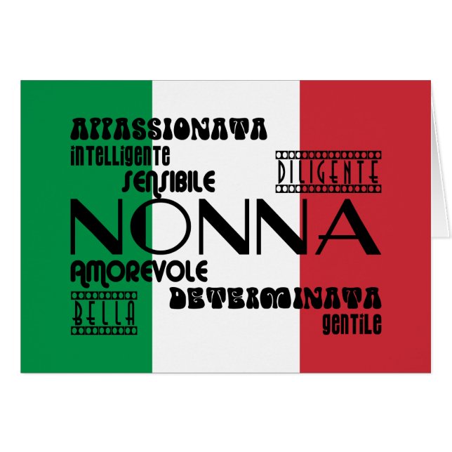 Italian Grandmothers : Qualities (Front Horizontal)