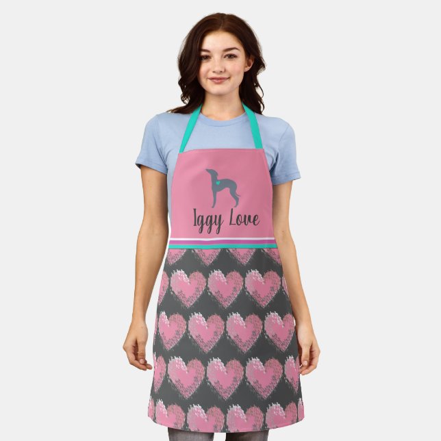 Italian Greyhound Apron, Iggy Gift, Dog Apron (Worn)
