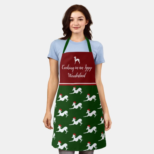 Italian Greyhound Apron, Iggy Gift, Dog Apron (Worn)