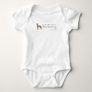 italian greyhound baby bodysuit