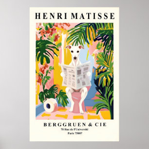 Italian Greyhound Bathroom Art Matisse Style Dog Poster