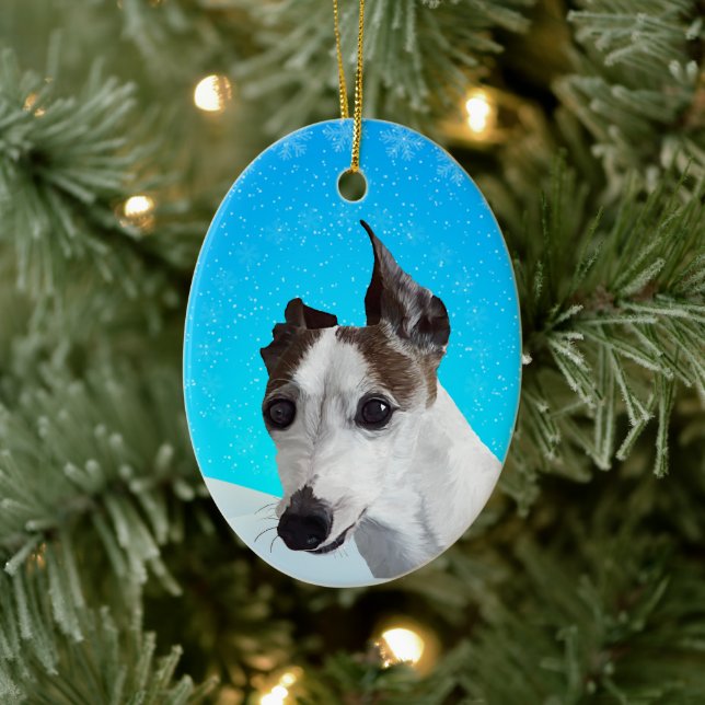 Italian Greyhound Ceramic Ornament (Tree)