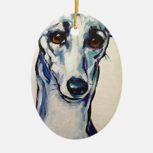 Italian Greyhound Ceramic Ornament (Front)