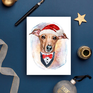 Italian Greyhound Christmas Gifts For Dogs Lovers Holiday Postcard