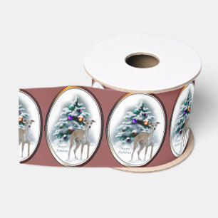 Italian Greyhound Christmas Grosgrain Ribbon