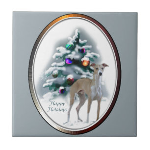 Italian Greyhound Christmas Tile