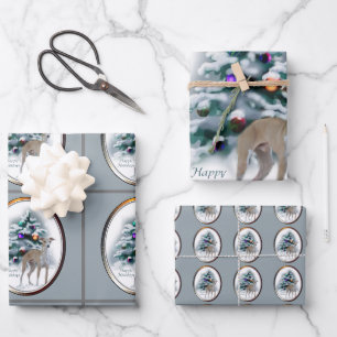 Italian Greyhound Christmas Wrapping Paper Sheet