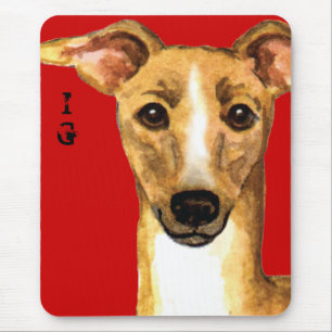 Italian Greyhound Colour Block Mouse Pad