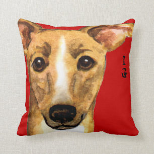 Italian Greyhound Colour Block Throw Pillow