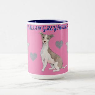 ITALIAN GREYHOUND COMBO TWO TONED MUG. MUG