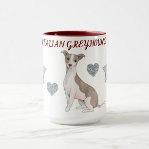 ITALIAN GREYHOUND COMBO TWO TONED MUG. MUG