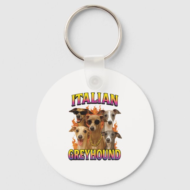 Italian Greyhound Copy Keychain (Front)