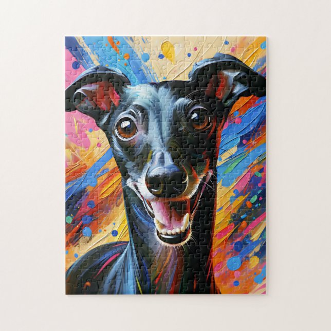 Italian Greyhound Dog Acrylic Print Dog Lover Gift Jigsaw Puzzle (Vertical)