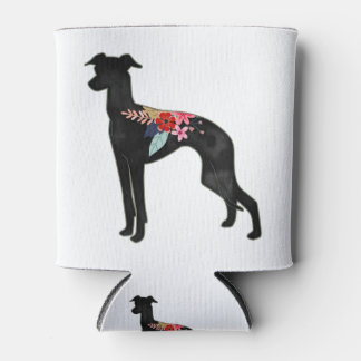 Italian Greyhound Dog Breed Bohemian Floral Saddle Can Cooler